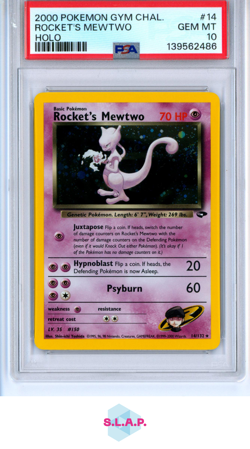 ROCKET'S MEWTWO HOLO POKEMON GYM CHALLENGE 2000 14 PSA 10 - Image 1