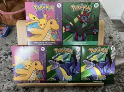 5 Pokemon McDonald’s 2024 Dragon Discovery Booster Pack Box Pikachu & Dragonite - Image 1