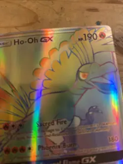 Pokemon Ho-Oh GX SM80 Rainbow Rare Full Art - Image 4