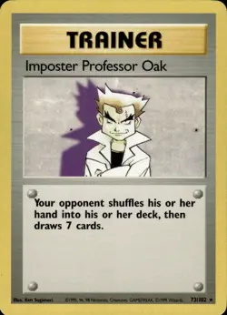 Pokemon TCG - Imposter Professor Oak 73/102 Rare Base Set UnlimitedCC - Image 1