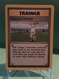 Pokemon TCG Pokemon Breeder Trainer Base Set 74/102 Rare - Image 1