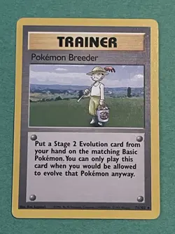 Pokemon TCG Pokemon Breeder Trainer Base Set 74/102 Rare - Image 2