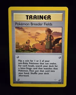 Pokemon TCG - POKEMON BREEDER FIELDS #62 - UNLIMITED - NEO REVELATION 2001 - LP - Image 1