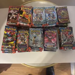 Pokemon Booster Packs (lot Of 105 Packs ) Variety Of Sets - Image 1