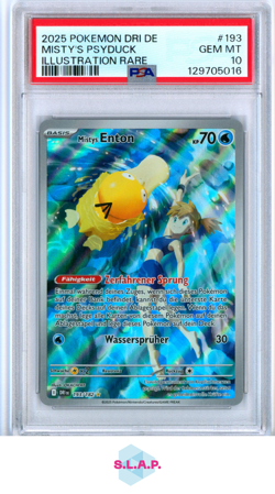 MISTYS ENTON POKEMON 193/182 2025 EWIGE RIVALEN ILLUSTRATION RARE DEUTSCH PSA 10 - Image 1