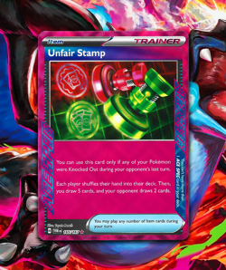 UNFAIR STAMP 165/167 TWILIGHT MASQUERADE POKEMON (ACE SPEC, NM) - Image 1
