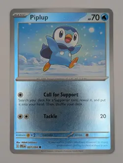 2025 Pokemon Phantasmal Flames Reverse Holo Piplup #27/94 - Image 1