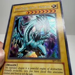 Blue-Eyes White Dragon BPT-009 Unlimited Secret Rare Yugioh TCG MP - Image 3