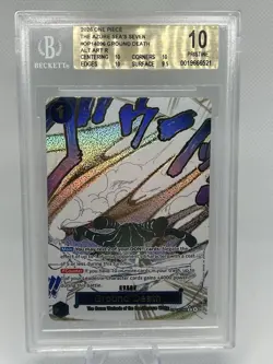 2025 One Piece Azure OP14 096 Ground Death Alt Art R BGS 10 - Image 1