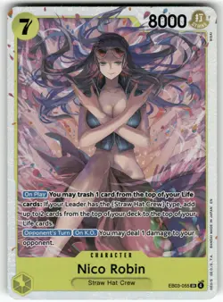 One Piece TCG Nico Robin ENGLISH EB03-055 HEROINES SR ENGLISH - Image 1