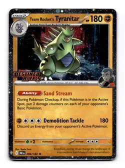 Team Rocket's Tyranitar (Prerelease) 096/182 Pokemon TCG Miscellaneous Card - Image 1