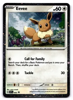 Eevee 043 Promo Pokemon TCG SV: Scarlet & Violet Promo Cards NM - Image 1