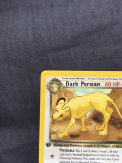 Pokemon Cards: Team Rocket 1st Edition Uncommon: Dark Persian 42/82 - Image 2