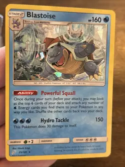 Pokemon TCG Blastoise Cracked Ice Holo Card 025/181 Deck Exclusives Foil Rare - Image 2