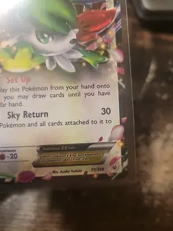 Pokemon Shaymin EX Holo Rare Roaring Skies 77/108 2015 Basic Card HP110 - Image 3