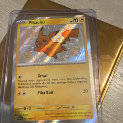 Pokemon Pikachu SV: Paldean Fates 131/091 Holo Shiny Rare Basic Card English - Image 1