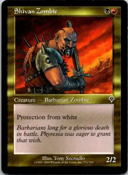 Shivan Zombie Magic The Gathering Invasion Card Light Play X4 - Image 1