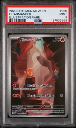 Pokemon Charmander TCG #168/165 Scarlet & Violet 151 Card PSA 9 - Image 1