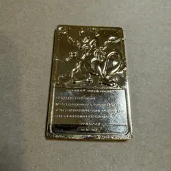 1999 Pokemon 23k Gold Plated Mewtwo Burger King Trading Card COA - Image 4