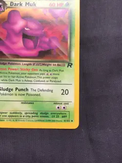 Pokemon Cards: Team Rocket 1st Edition Uncommon: Dark Muk 41/82 - Image 4