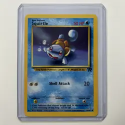 Squirtle 68/82 Team Rocket Unlimited Off Center Pokemon Card Common NM - Image 1