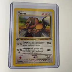 Pokemon Card 1st Edition Jungle Tauros WOTC 47/64 HP-DMG - Image 1