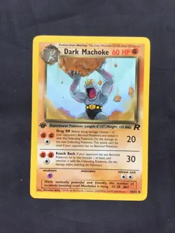 Pokemon Cards: Team Rocket 1st Edition Uncommon: Dark Machoke 40/82 - Image 1