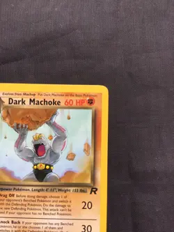 Pokemon Cards: Team Rocket 1st Edition Uncommon: Dark Machoke 40/82 - Image 3