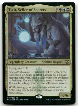 Tivit, Seller of Secrets #10 (Foil) (NM) Streets New Capenna NCC Magic MTG - Image 1