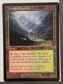Wooded Foothills Retro - Modern Horizons 3 MTG Magic the Gathering - Image 1