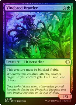 NM Foil Vinebred Brawler, MTG, Lorwyn Eclipsed, Magic the Gathering, 201 - Image 1