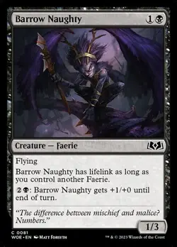 NM Foil Barrow Naughty, MTG, Wilds of Eldraine, Magic the Gathering, 81 - Image 1