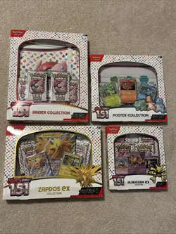 LOT Of 4 - Pokemon 151 Binder / Poster / Alakazam / Zapdos Collections BRAND NEW - Image 1