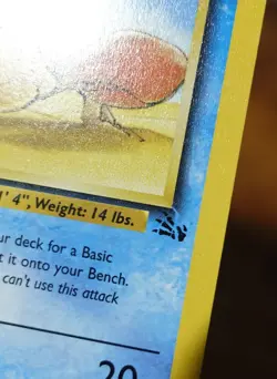 Krabby 51/62 Slash Symbol Error Misprint Fossil Pokemon Card VLP - Image 3