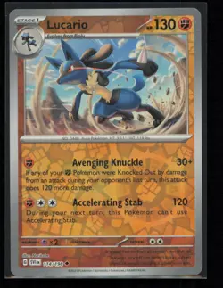 Lucario 114/198 Pokemon Scarlet & Violet Uncommon Near Mint Reverse Holo - Image 1