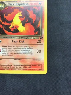 Pokemon Cards: Team Rocket 1st Edition Uncommon: Dark Rapidash 44/82 - Image 4