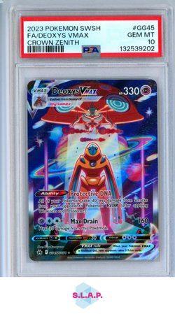 FA/DEOXYS VMAX CROWN ZENITH POKEMON SWSH CROWN ZENITH 2023 GG45 PSA 10 - Image 1