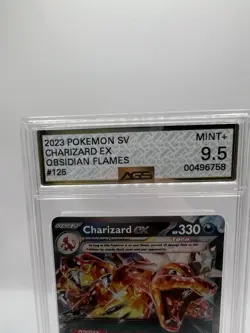 Pokemon SV Obsidian Flames Charizard EX 125/197 AGS Mint+ 9.5 Ultra Rare 2023 - Image 2