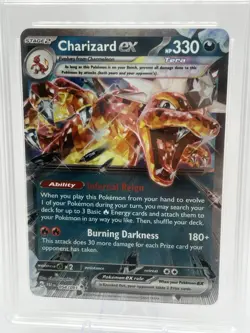 Pokemon SV Obsidian Flames Charizard EX 125/197 AGS Mint+ 9.5 Ultra Rare 2023 - Image 3