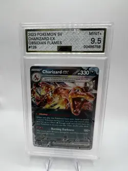 Pokemon SV Obsidian Flames Charizard EX 125/197 AGS Mint+ 9.5 Ultra Rare 2023 - Image 4