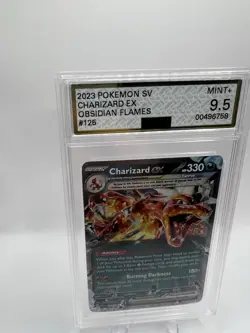 Pokemon SV Obsidian Flames Charizard EX 125/197 AGS Mint+ 9.5 Ultra Rare 2023 - Image 5