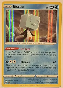 Pokemon TCG Rebel Clash - Eiscue - Holo Rare - 054/192 - NM - Image 1
