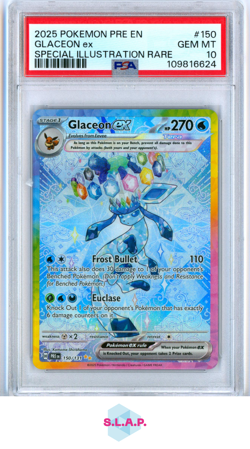 GLACEON EX POKEMON 150 2025 PRE ENGLISCH PSA 10 - Image 1