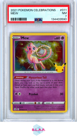 MEW POKEMON CELEBRATIONS 2021 011 PSA 7 - Image 1