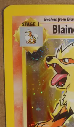 Pokemon 1/132 Blaine's Arcanine Holo Gym Challenge Holo Rare (Unplayed Exc.) - Image 3