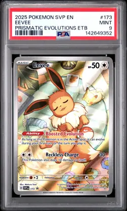 PSA 9 MINT Eevee #173 Pokemon Svp En-Sv Black Star Promo - Image 1