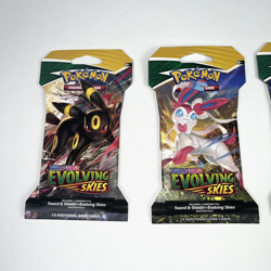 Pokemon Evolving Skies New Sealed Sleeved Blister Booster x4 Packs Full Art Set - Image 2