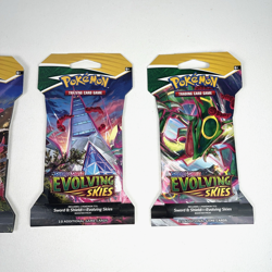 Pokemon Evolving Skies New Sealed Sleeved Blister Booster x4 Packs Full Art Set - Image 3