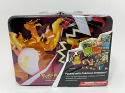 Pokemon TCG: Fall 2020 Charizard Collectors Treasure Chest Lunch Box Tin Sealed - Image 1