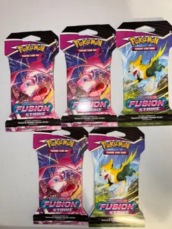 Pokemon TCG Fusion Strike Sleeved Booster X 5 - Image 1